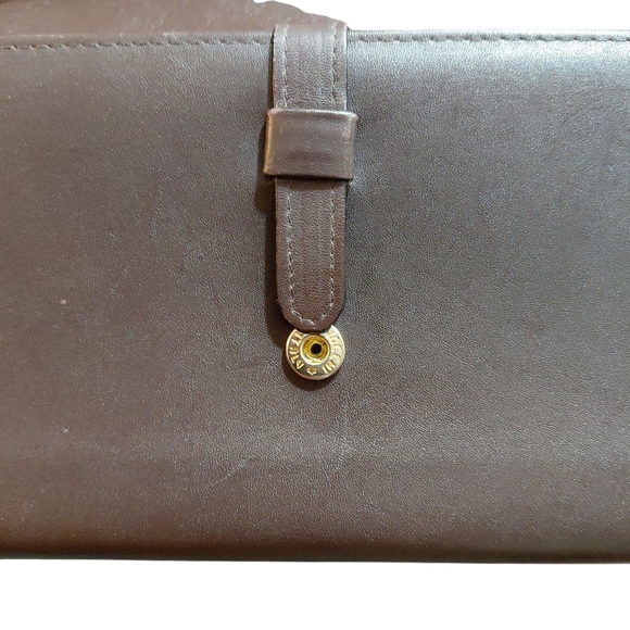 Coach Dark Brown Wallet Soft Leather Tri-fold Wallet - Picture 5 of 13